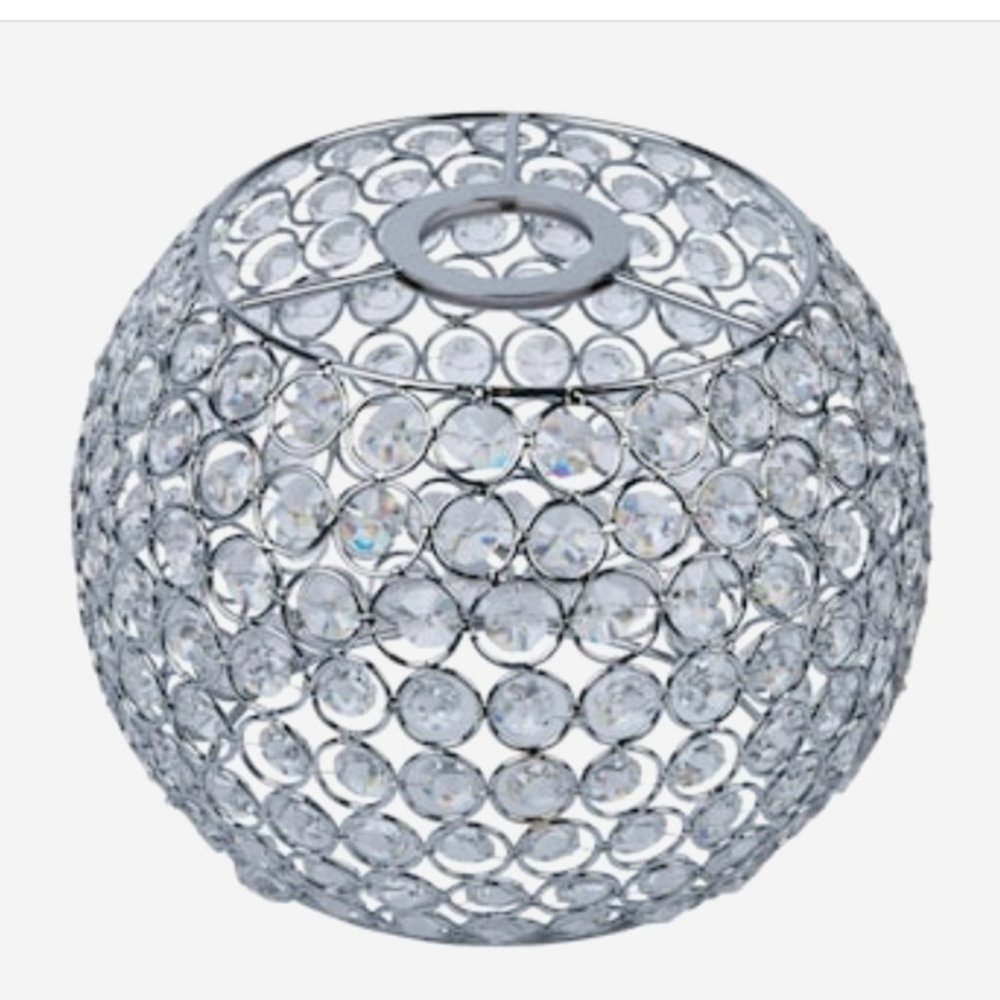 STYLE SELECTIONS LANDURA GLOBE CRYSTAL PENDANT LIGHT SHADE